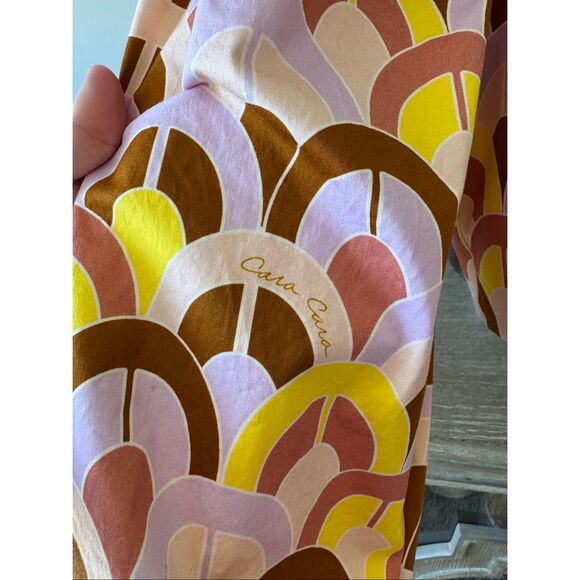 Cara Cara Pink Geometric Print Crop Top Size Small - Picture 4 of 10